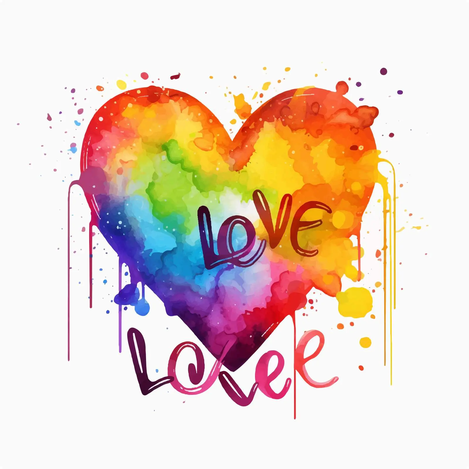 Love Is Love Watercolor Lips Background — free download from Dotvec