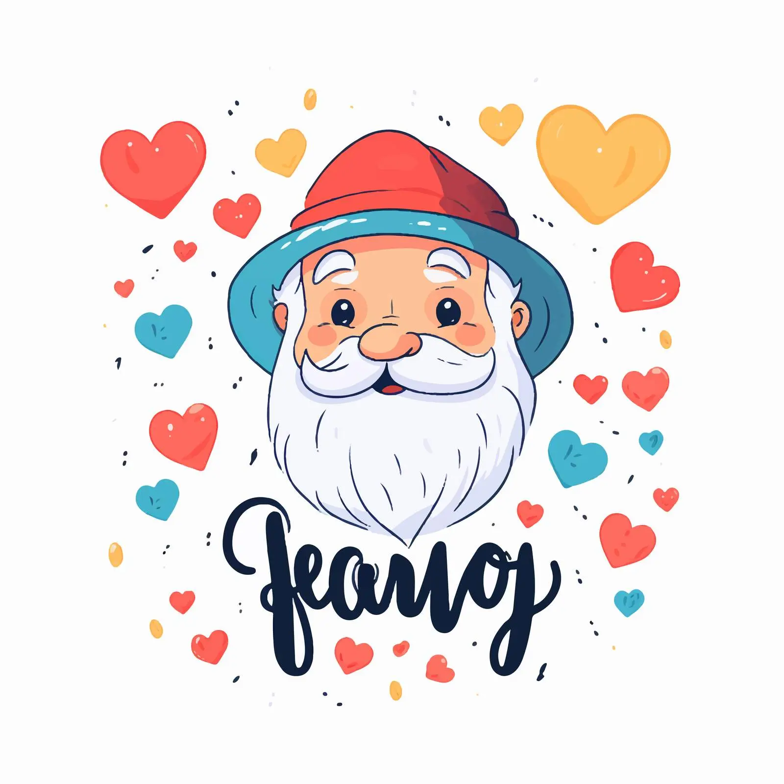 Calligraphic Love You Grandpa Design — free download from Dotvec