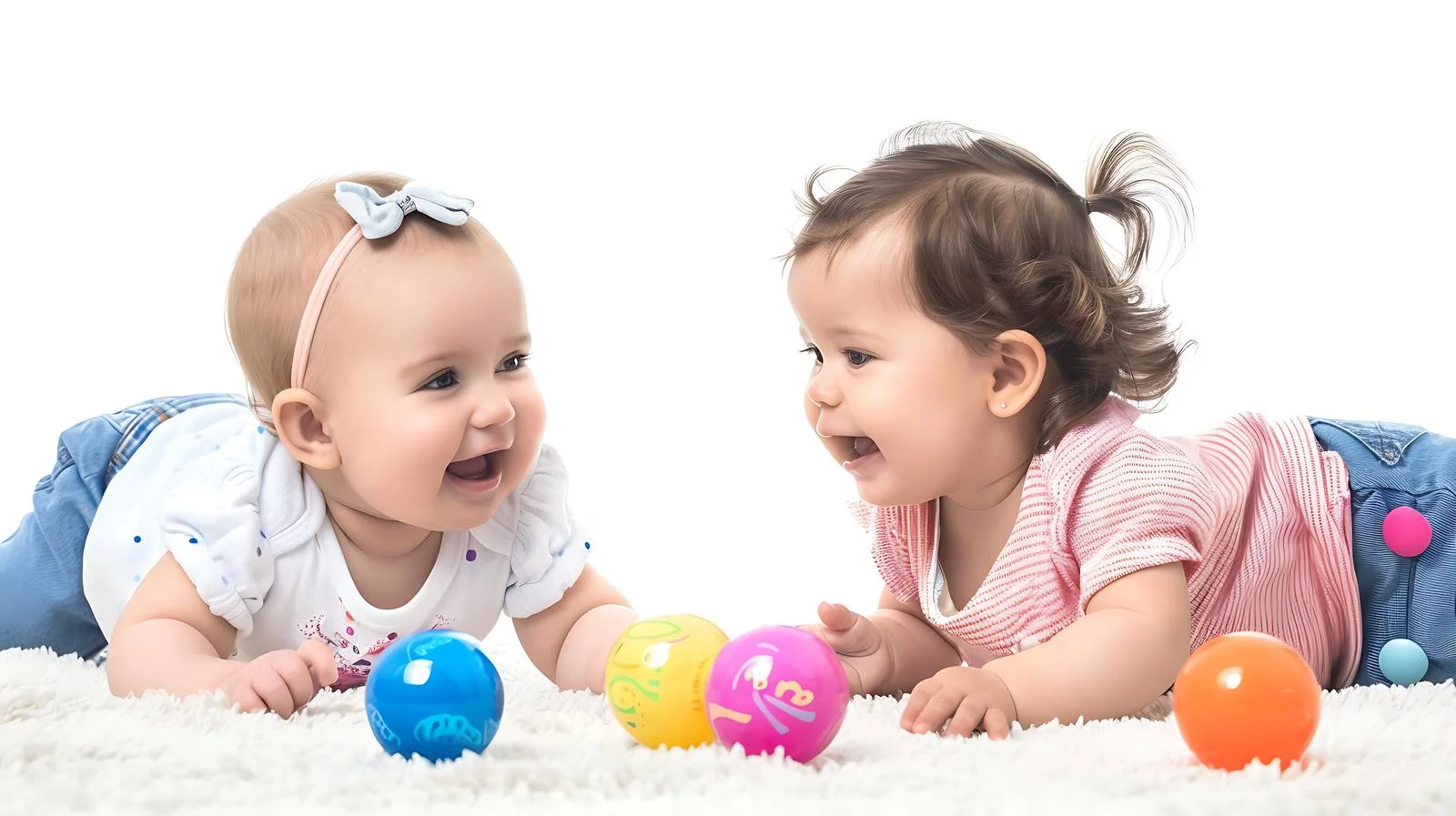 Adorable Baby Girls Playing — free download from Dotvec
