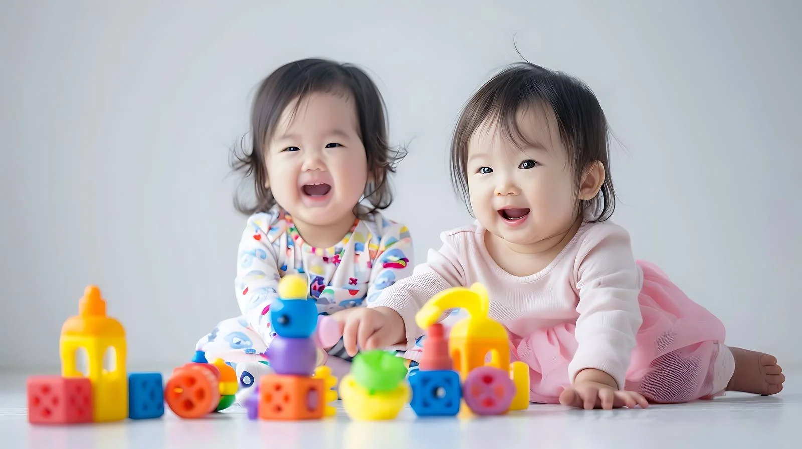 Adorable Baby Girls Playful Portrait — free download from Dotvec