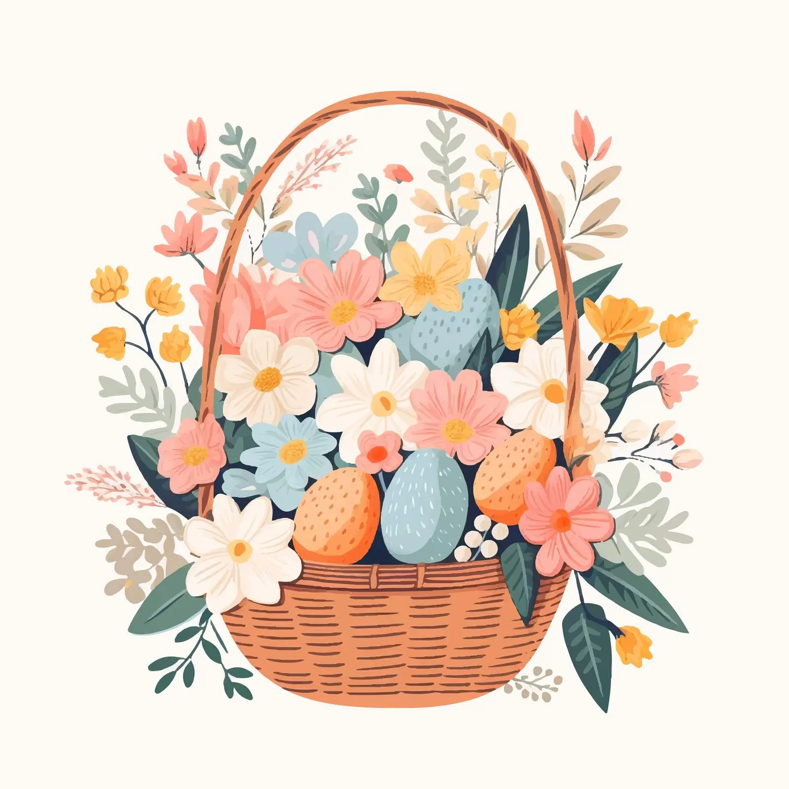 Happy Easter Handwritten Postcard Template — free download from Dotvec