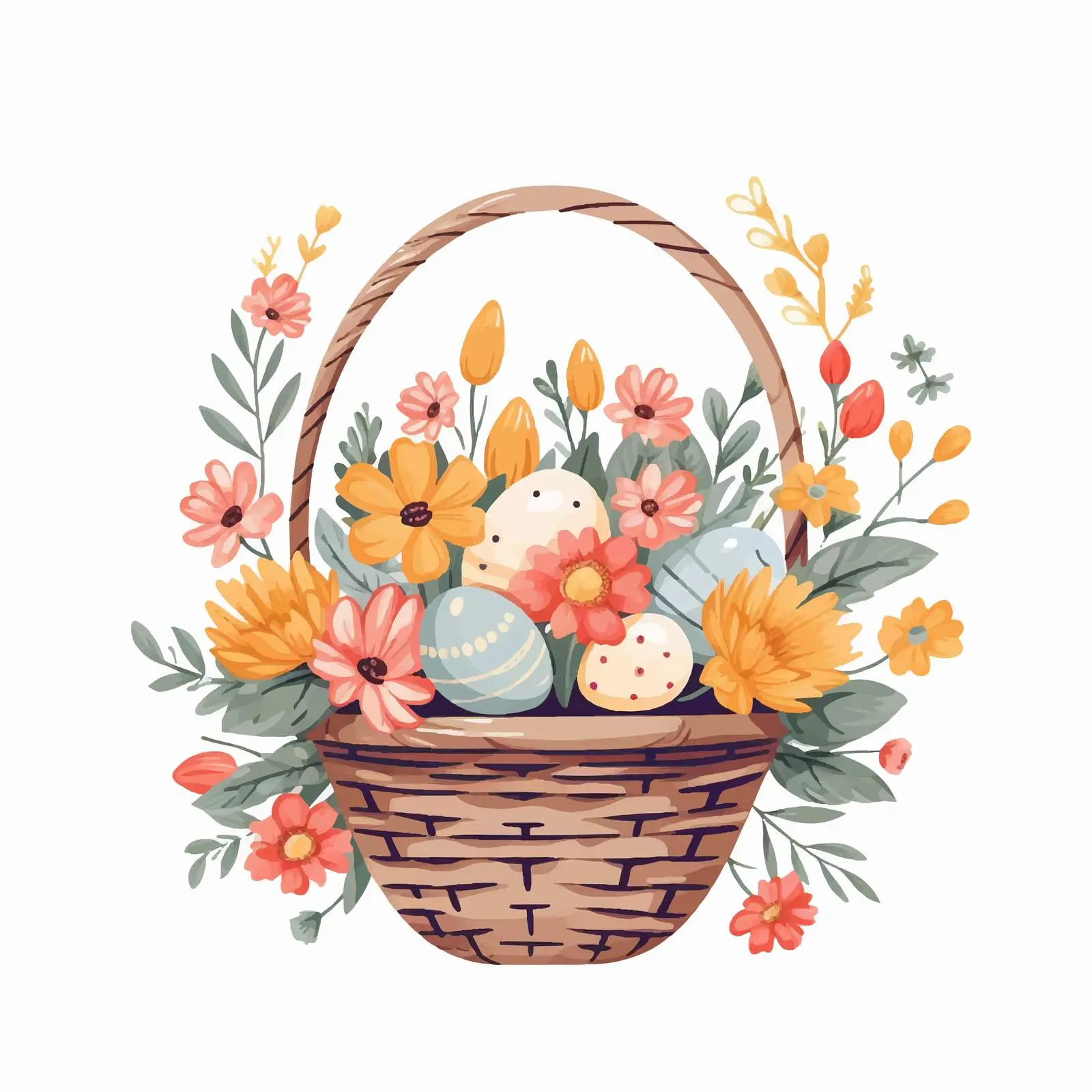 Happy Easter Handwritten Postcard Template — free download from Dotvec