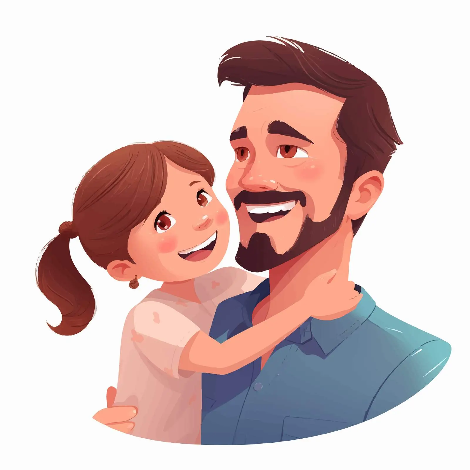 Heartwarming Holiday Card for Father and Daughter — free download from Dotvec
