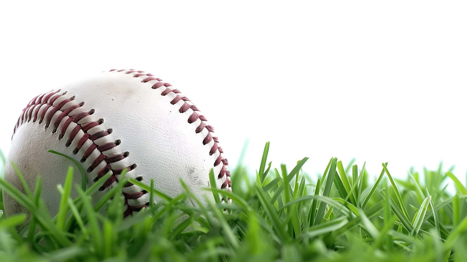 Close-up of baseball on grass — free download from Dotvec