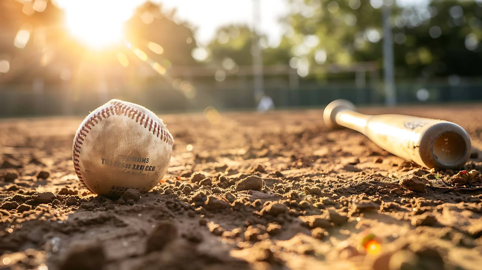 Baseball and bats on infield dirt — free download from Dotvec