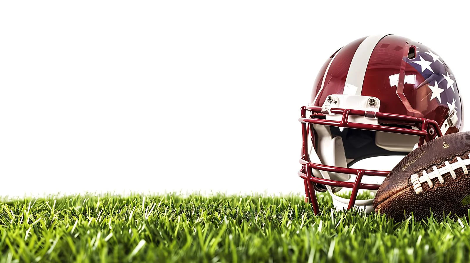 Football and Helmet Under American Sky — free download from Dotvec