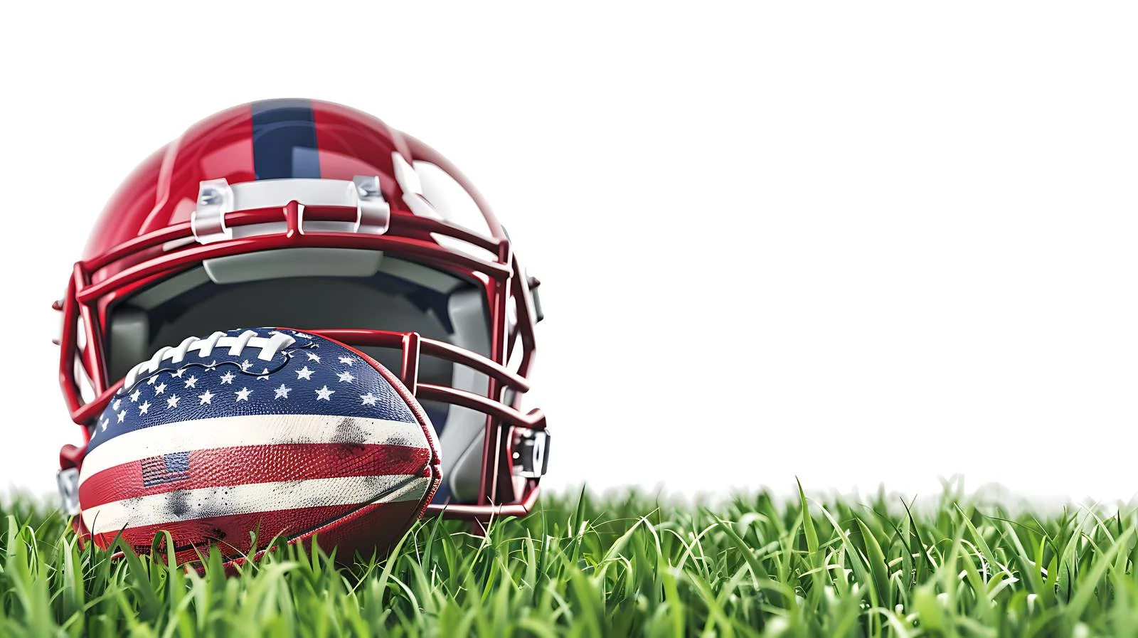 American football helmet and ball closeup — free download from Dotvec