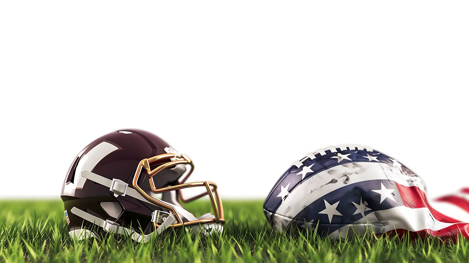 Football and Helmet with American Theme — free download from Dotvec