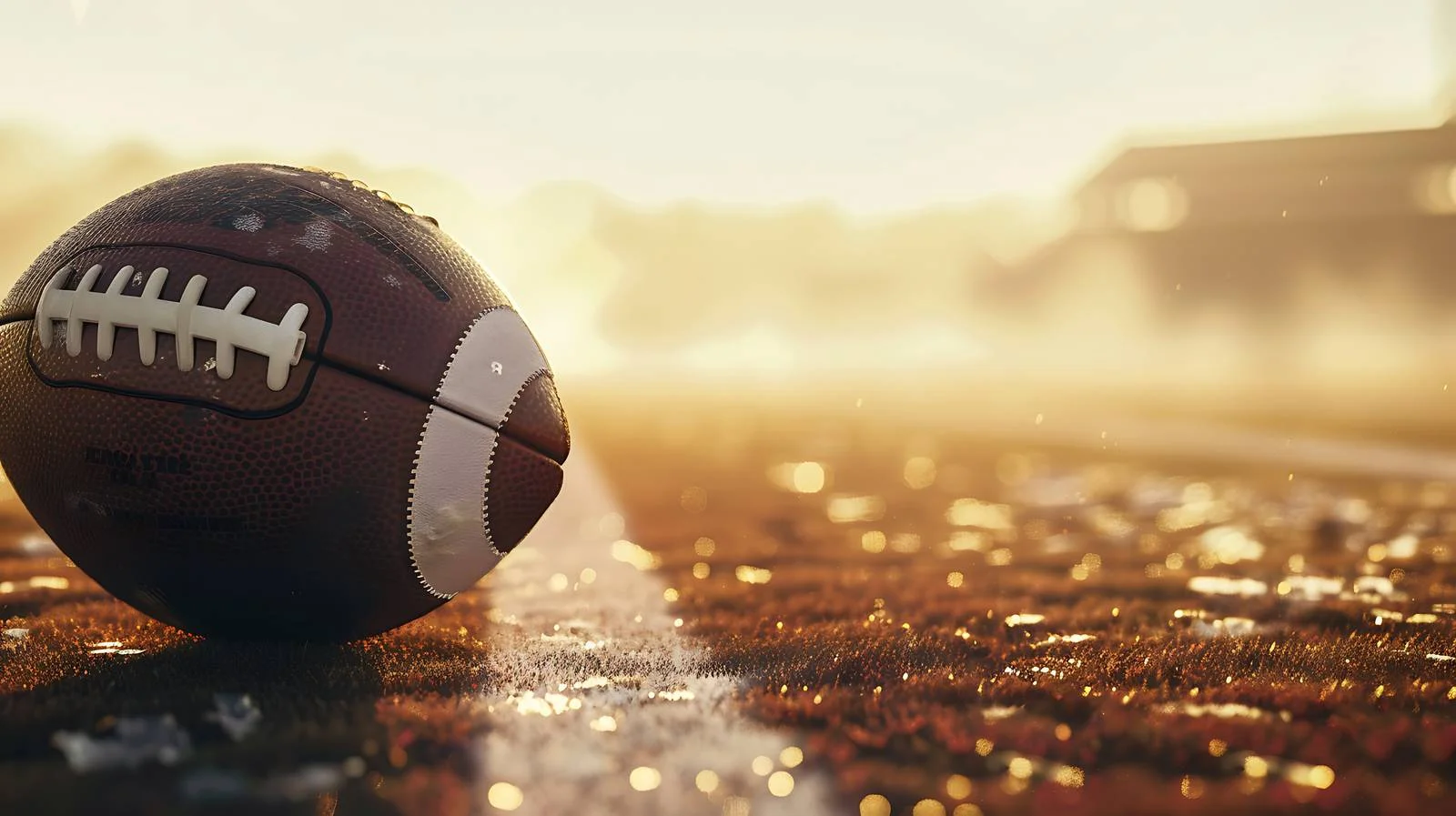 Football on Yard Line with Dramatic Lighting — free download from Dotvec