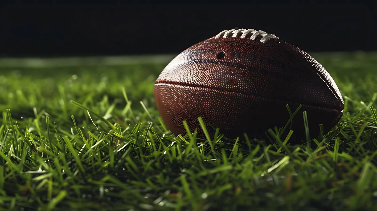 Football on Grass Field from Low Angle — free download from Dotvec