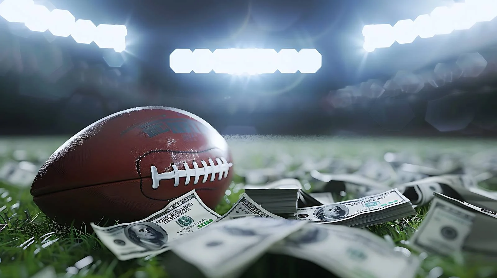 Football on Pile of Mossy Rocks — free download from Dotvec