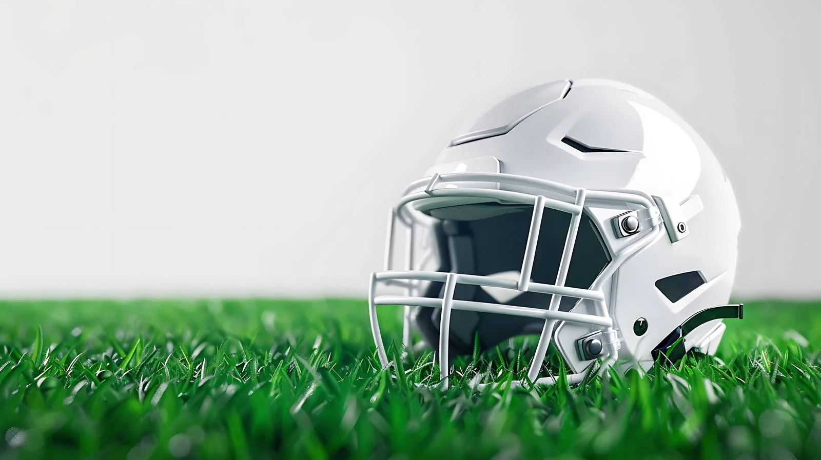 Football Helmet on Field Under Low Angle — free download from Dotvec