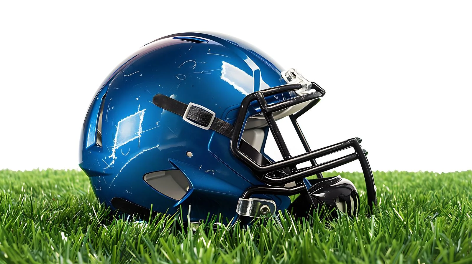Sports helmet on grass field under sky — free download from Dotvec