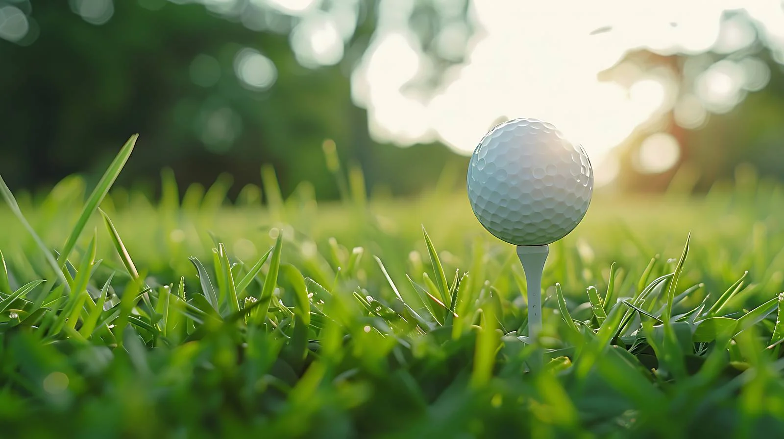 Elevated perspective of golf ball on tee — free download from Dotvec