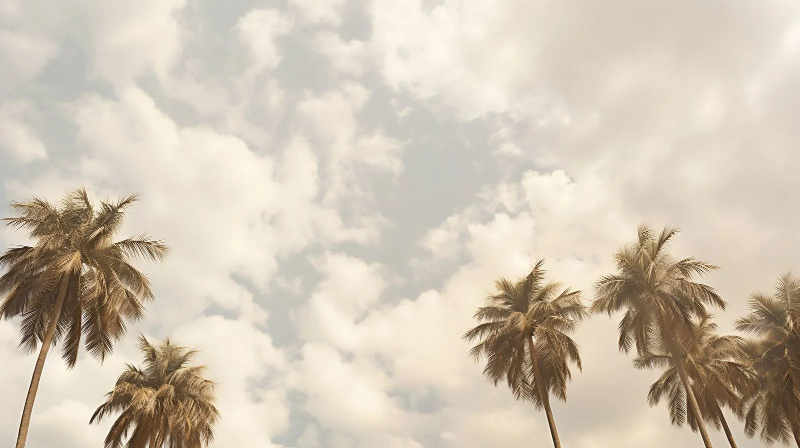 Palm trees silhouetted under cloudy sky — free download from Dotvec