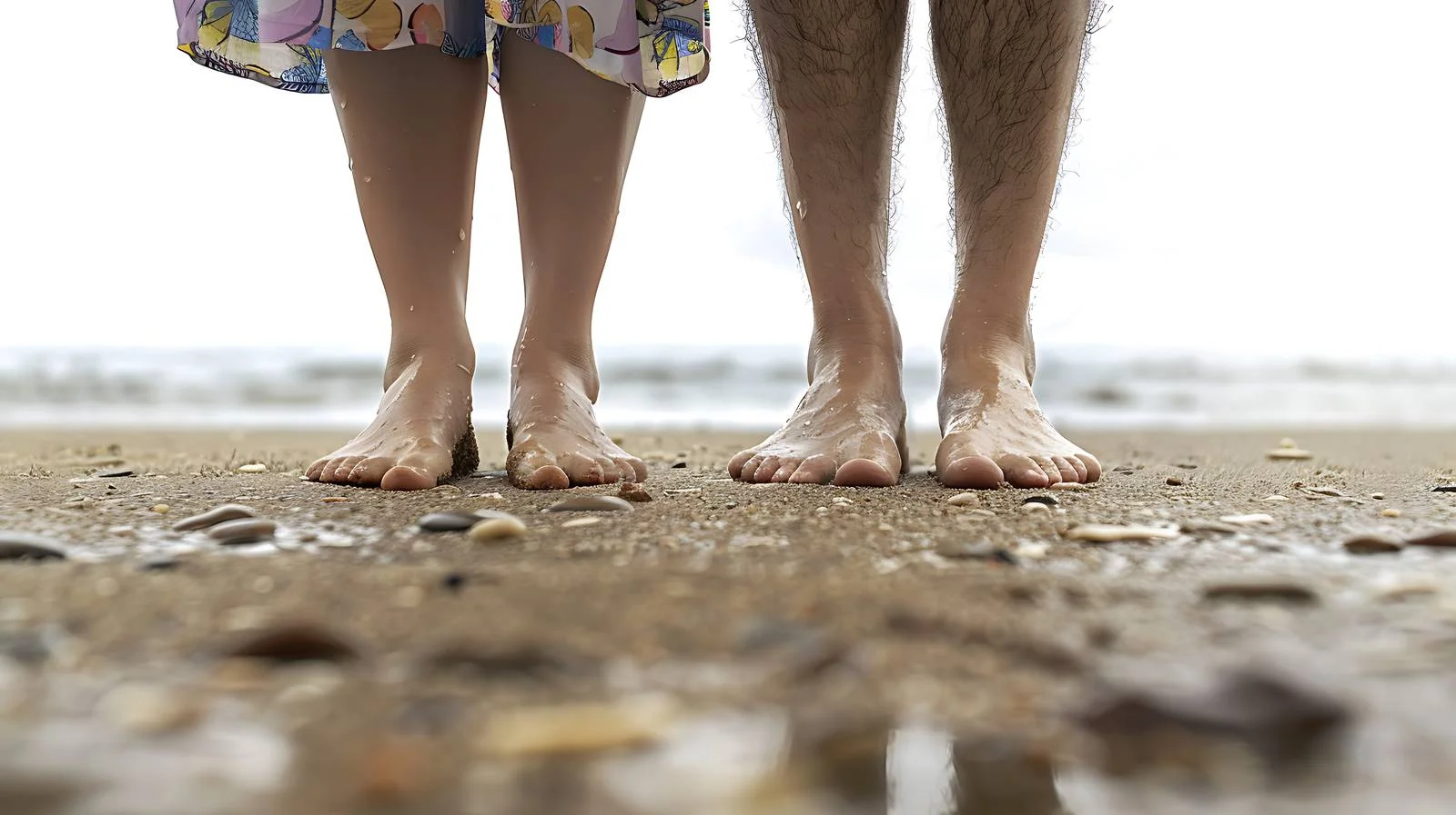 Romantic Beach Stroll – free barefoot image from Dotvec