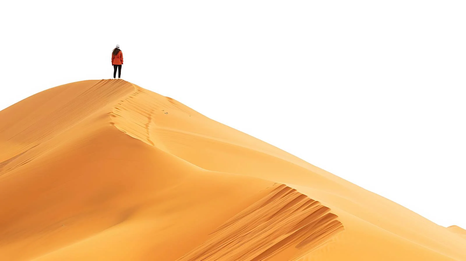 Woman Walking on Dune Ridge — free download from Dotvec