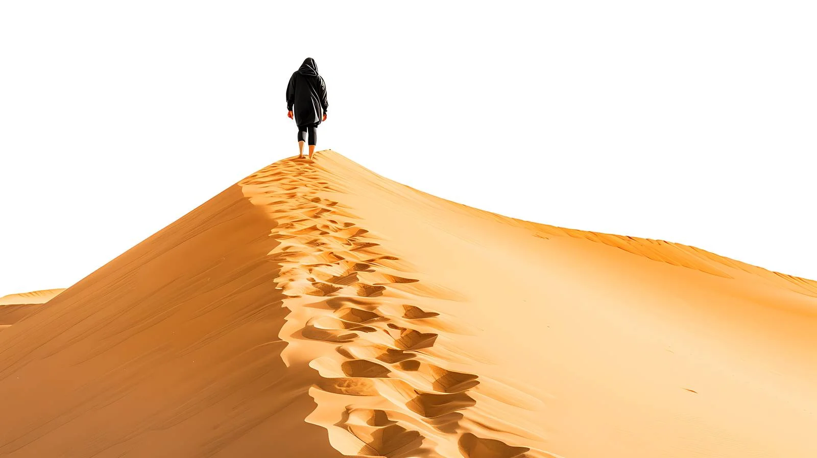Woman Walking on Dune Ridge — free download from Dotvec