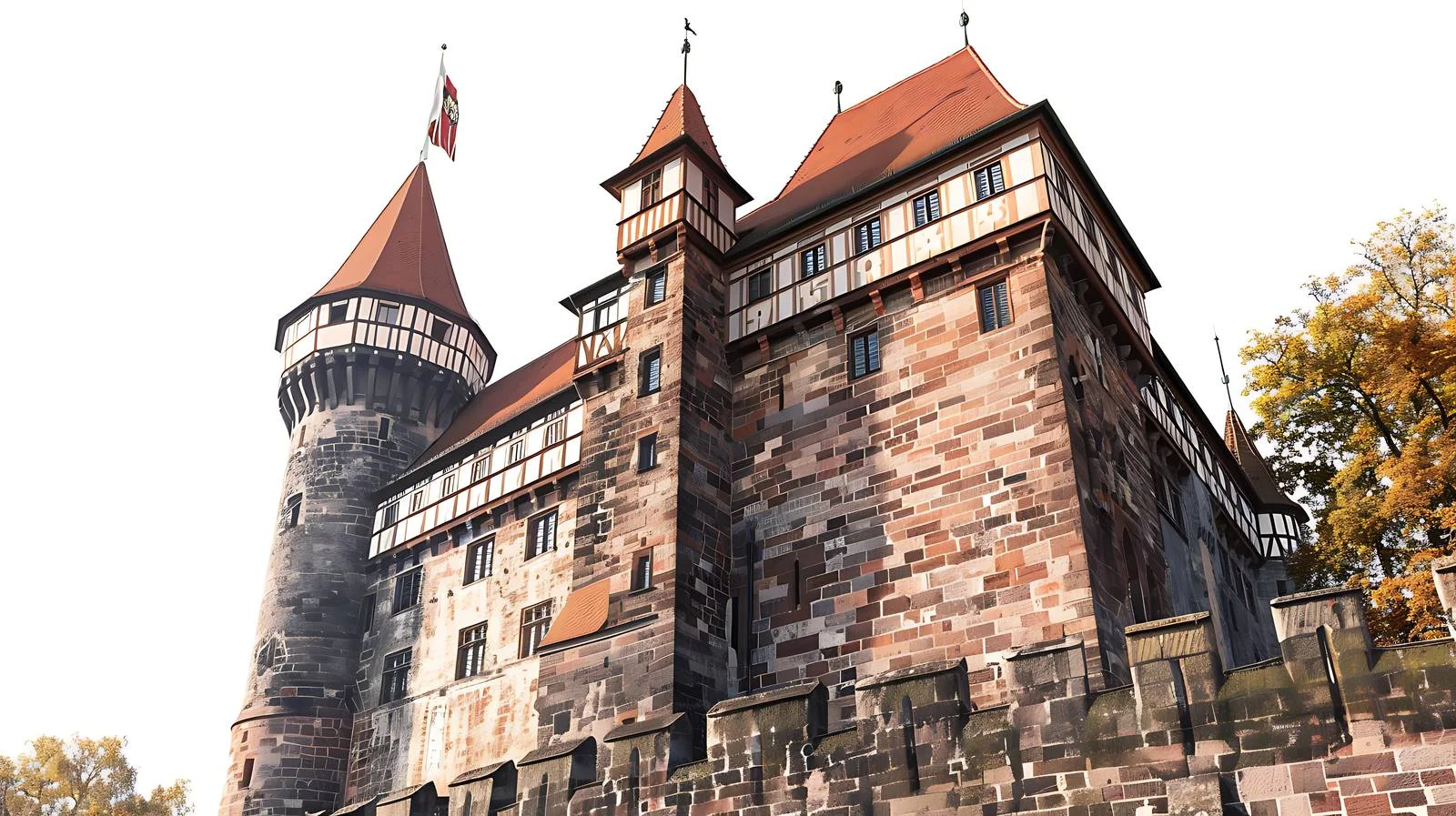 Majestic Kaiserburg Castle in Nuremberg Perspective — free download from Dotvec