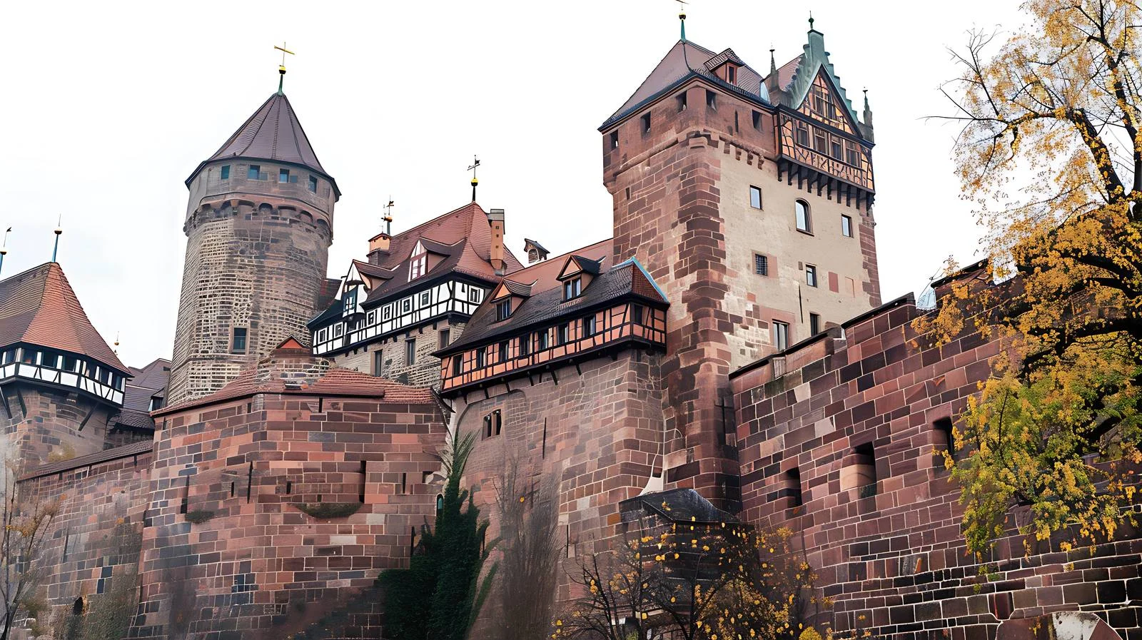 Kaiserburg Castle in Nuremberg from Below — free download from Dotvec