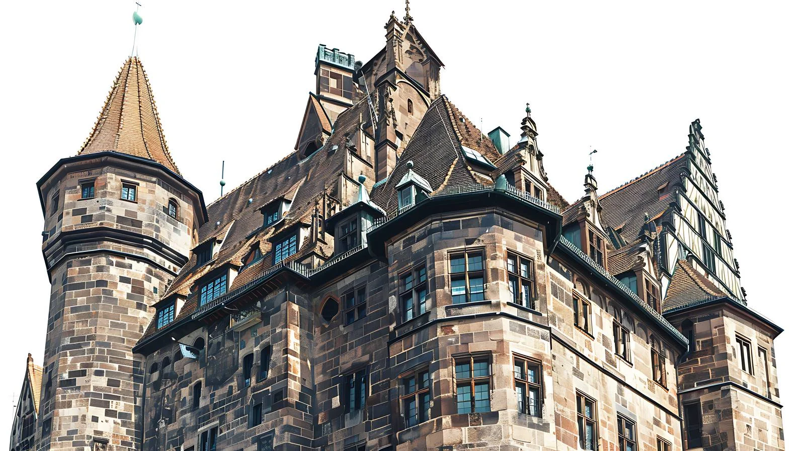 Majestic Kaiserburg Castle in Nuremberg Viewed from Below — free download from Dotvec