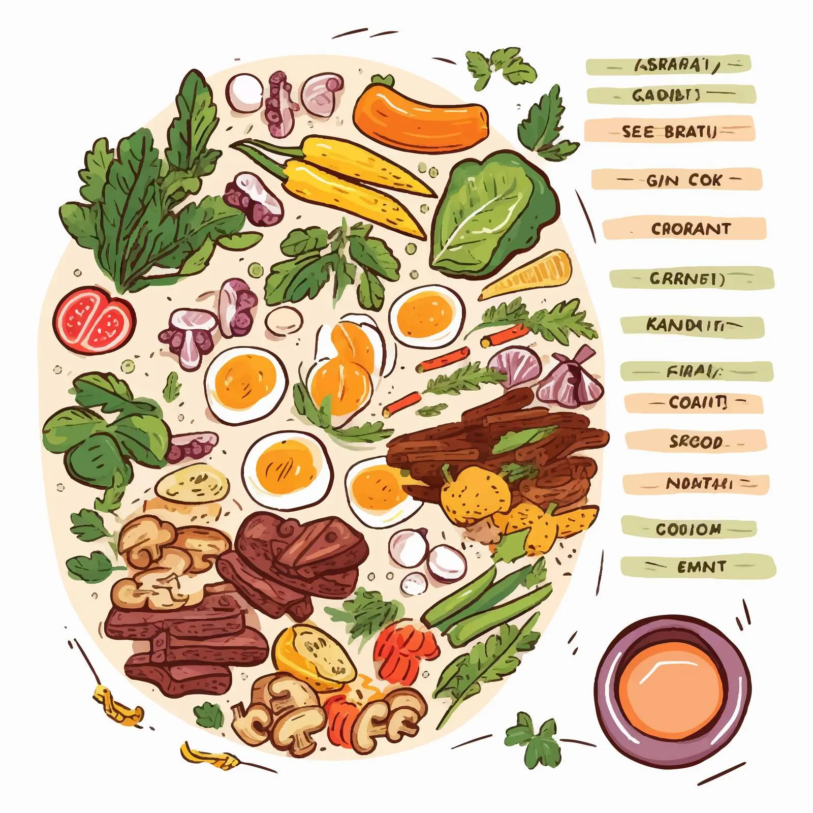 Colorful Wheat Porridge with Vegetables and Meat – free meal presentation image from Dotvec