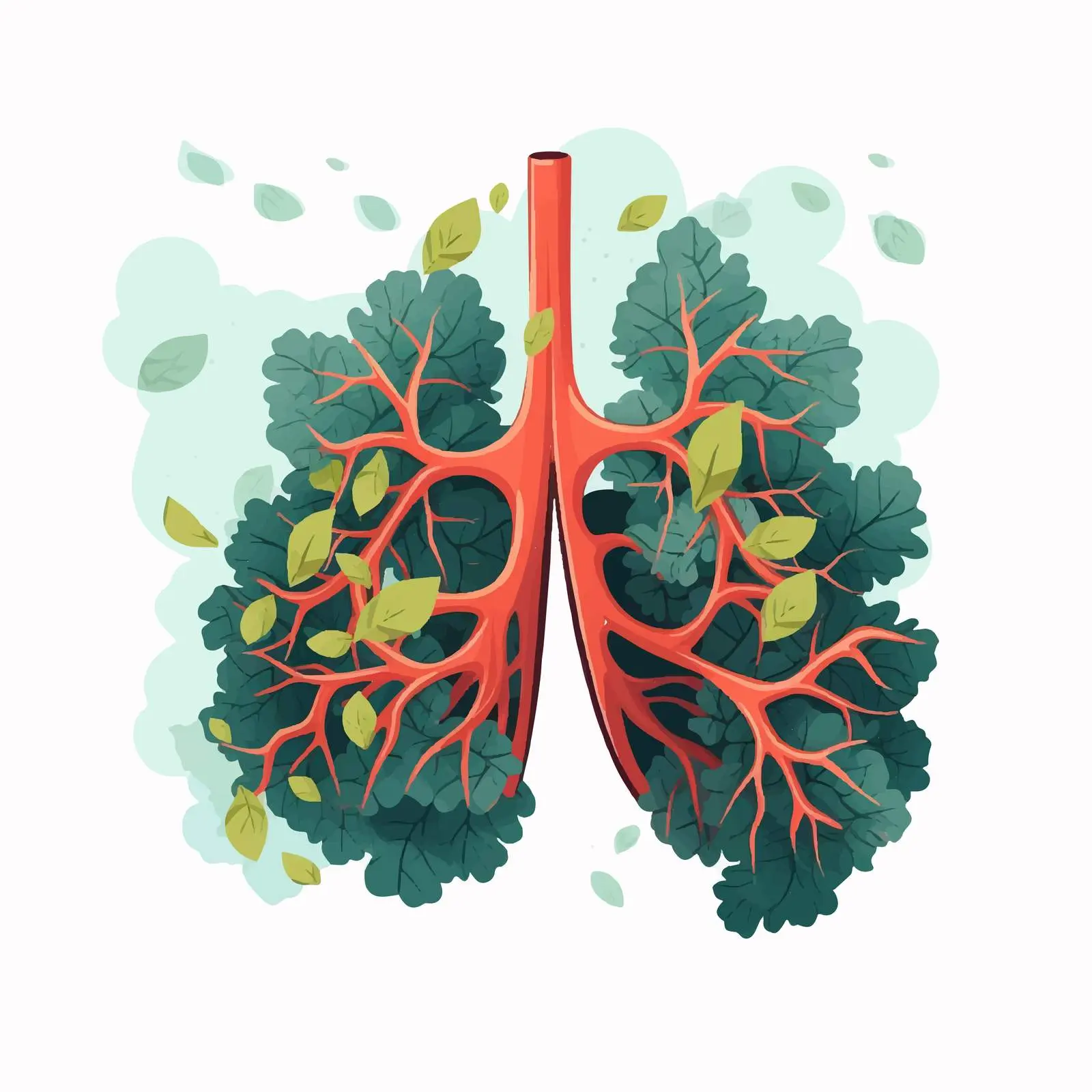 Tuberculosis Infection in Lung Vector Illustration — free download from Dotvec