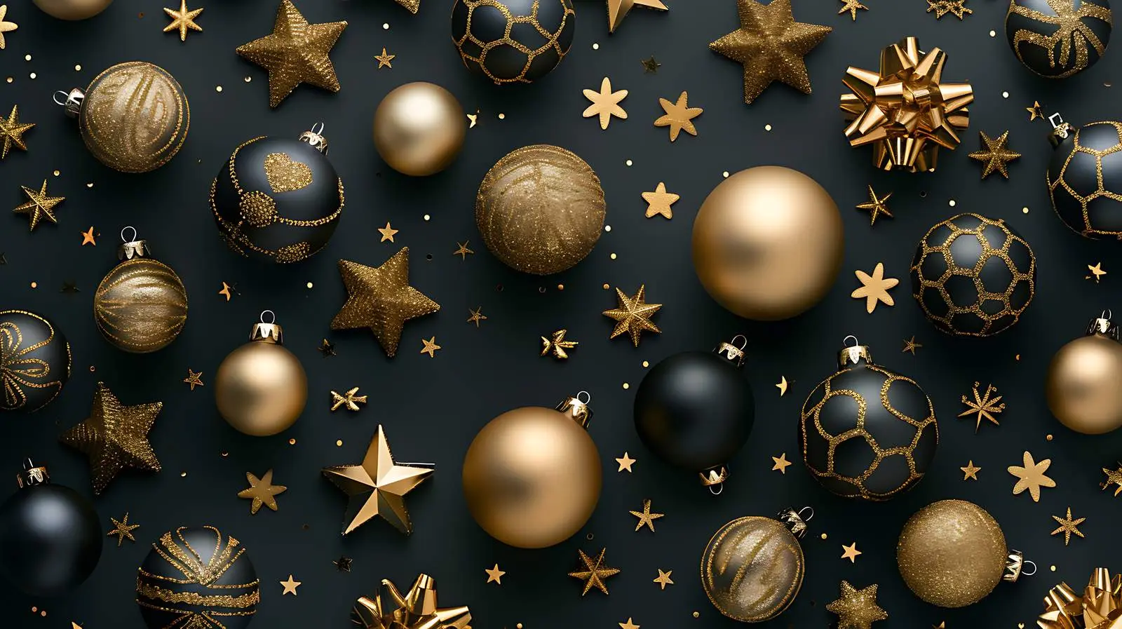 Gold Baubles for Luxury Christmas and New Year — free download from Dotvec