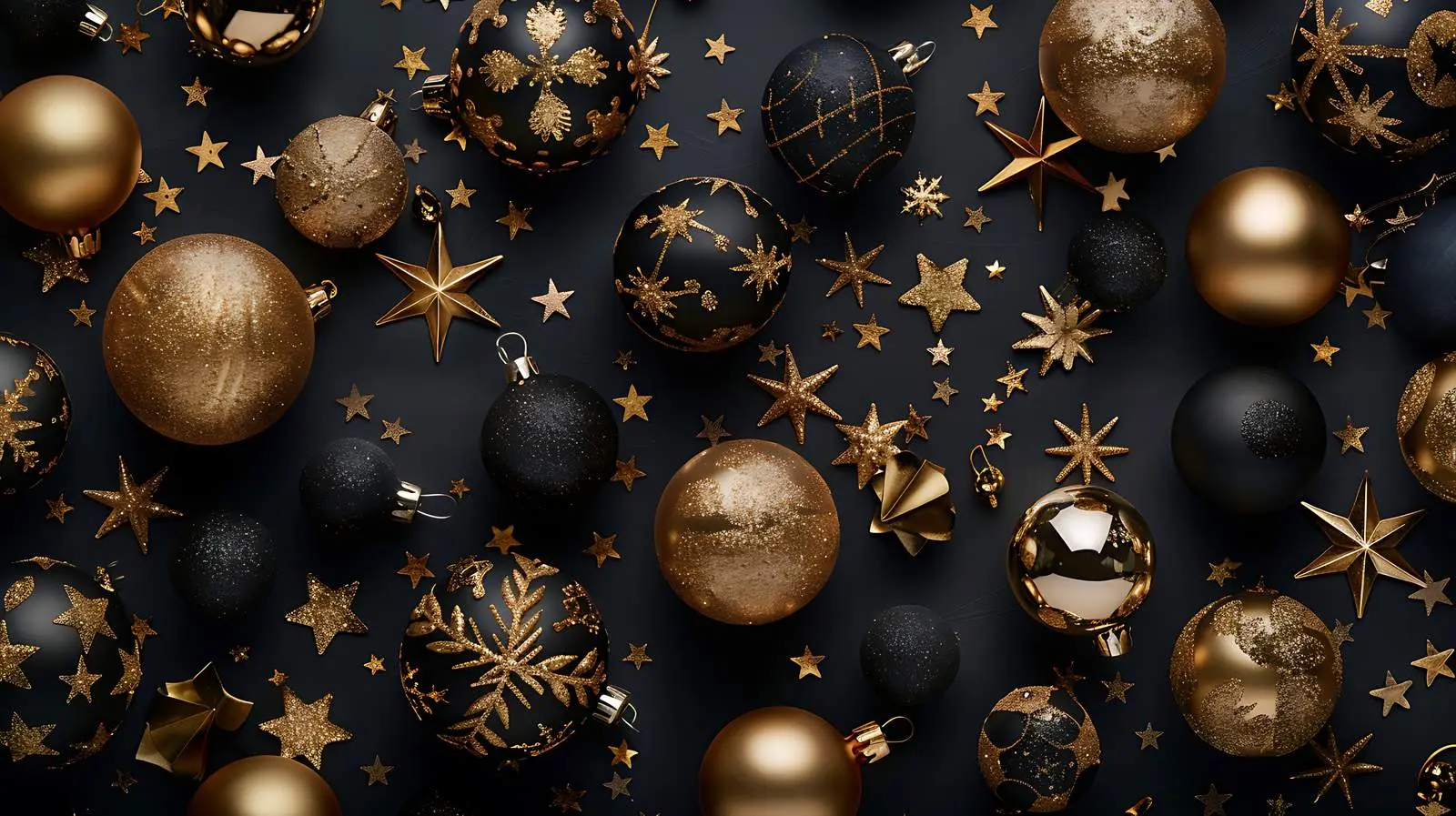 Luxury Gold Baubles for Christmas and New Year — free download from Dotvec