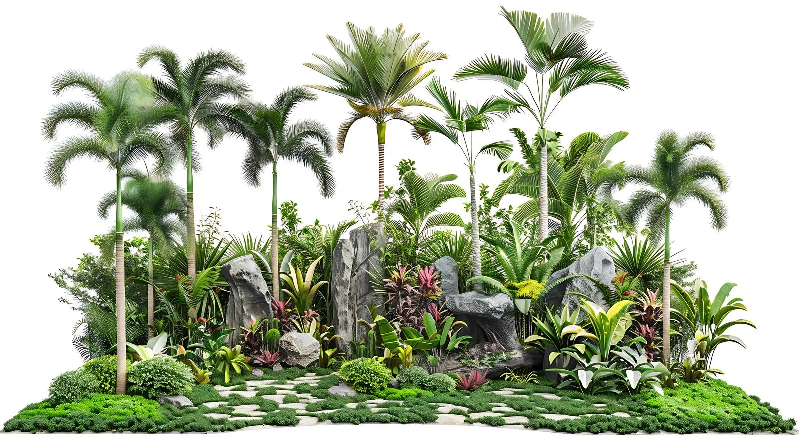 Exquisite Tropical Garden Landscape Design Beautifies — free download from Dotvec