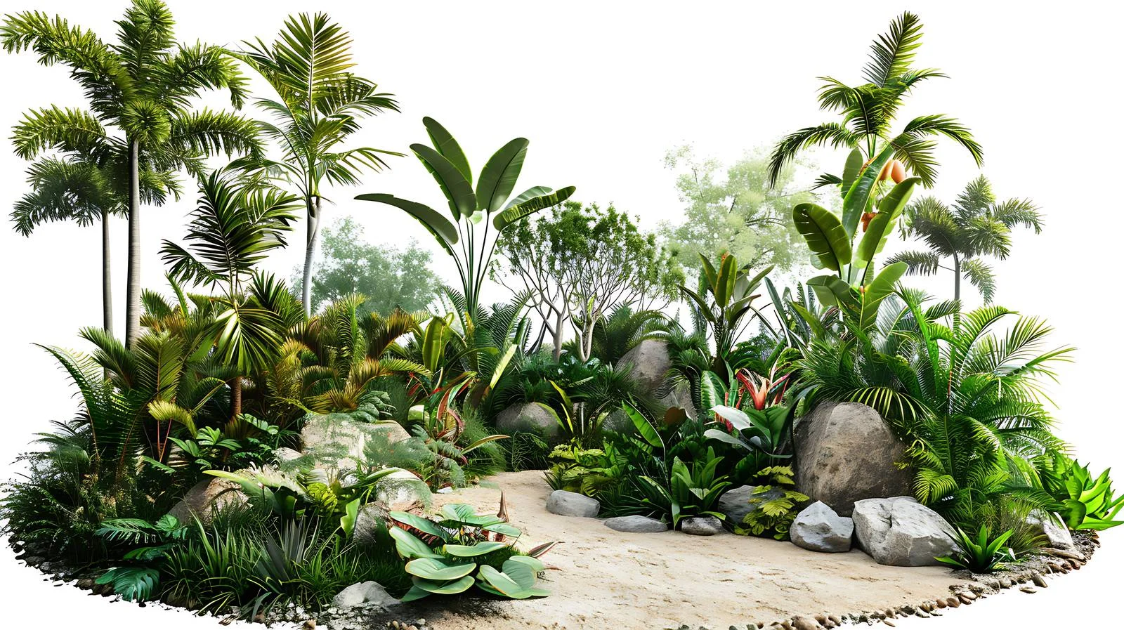 Exquisite Tropical Garden Landscape Design Beauty — free download from Dotvec