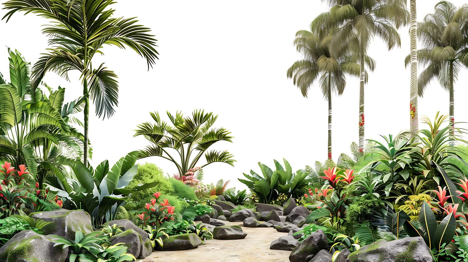 Exquisite Tropical Garden Landscape Design — free download from Dotvec
