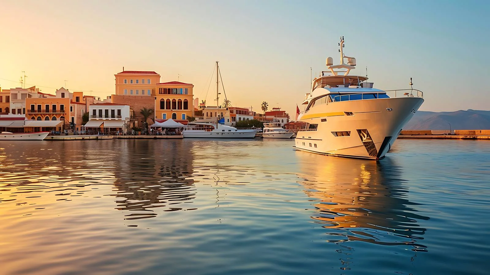 Luxury Yacht in Venetian Harbor — free download from Dotvec