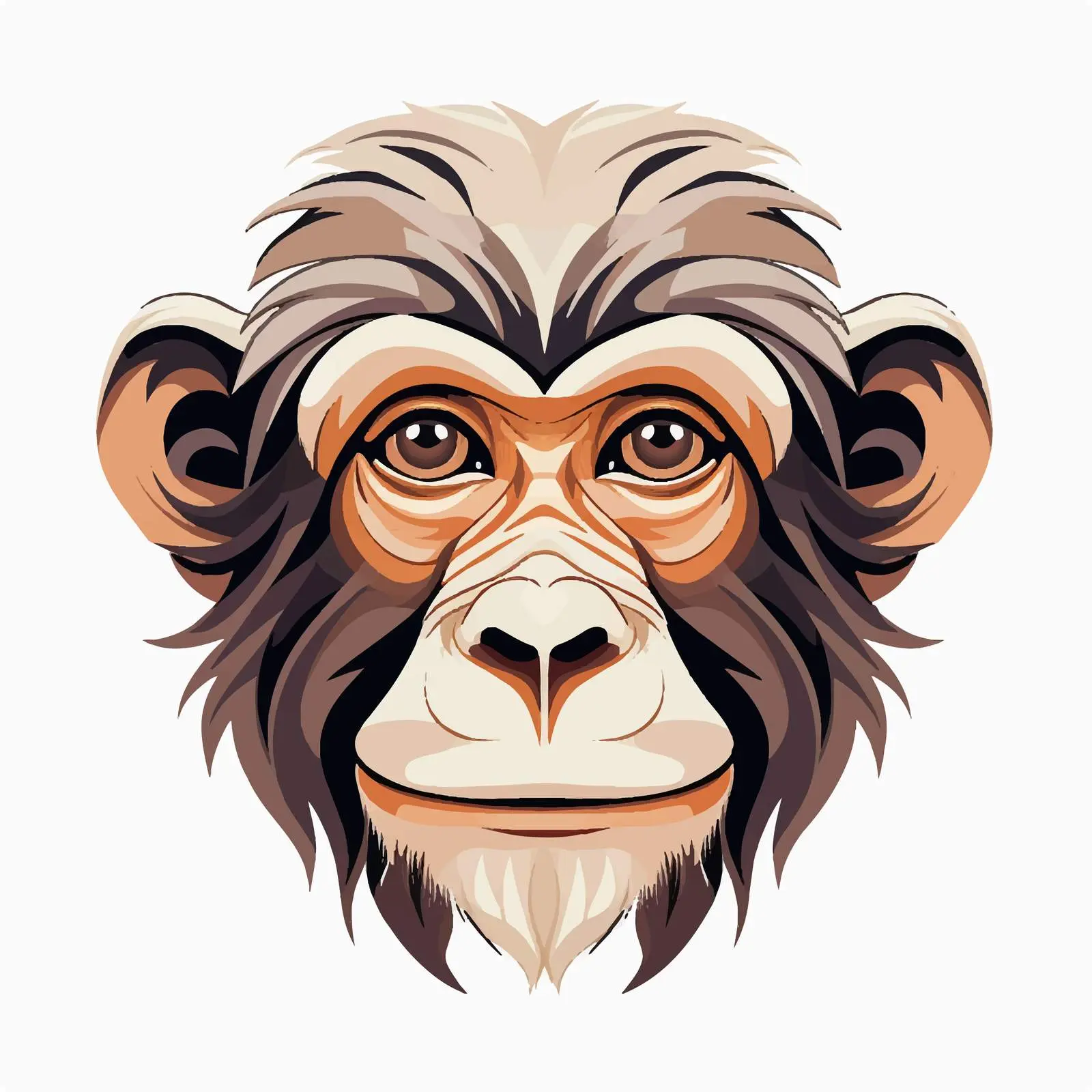 Macaque Vector Illustration on White Background — free download from Dotvec