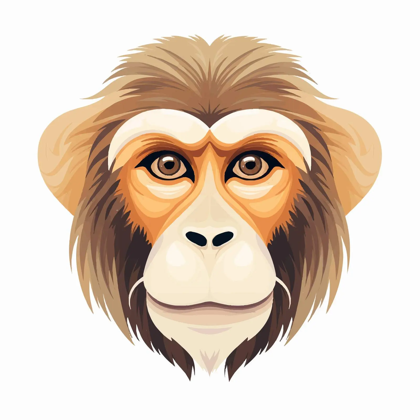 Macaque Vector Illustration on White Background — free download from Dotvec