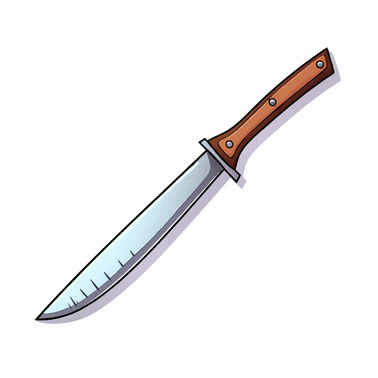 Machete Line Vector Illustration on White Background — free download from Dotvec