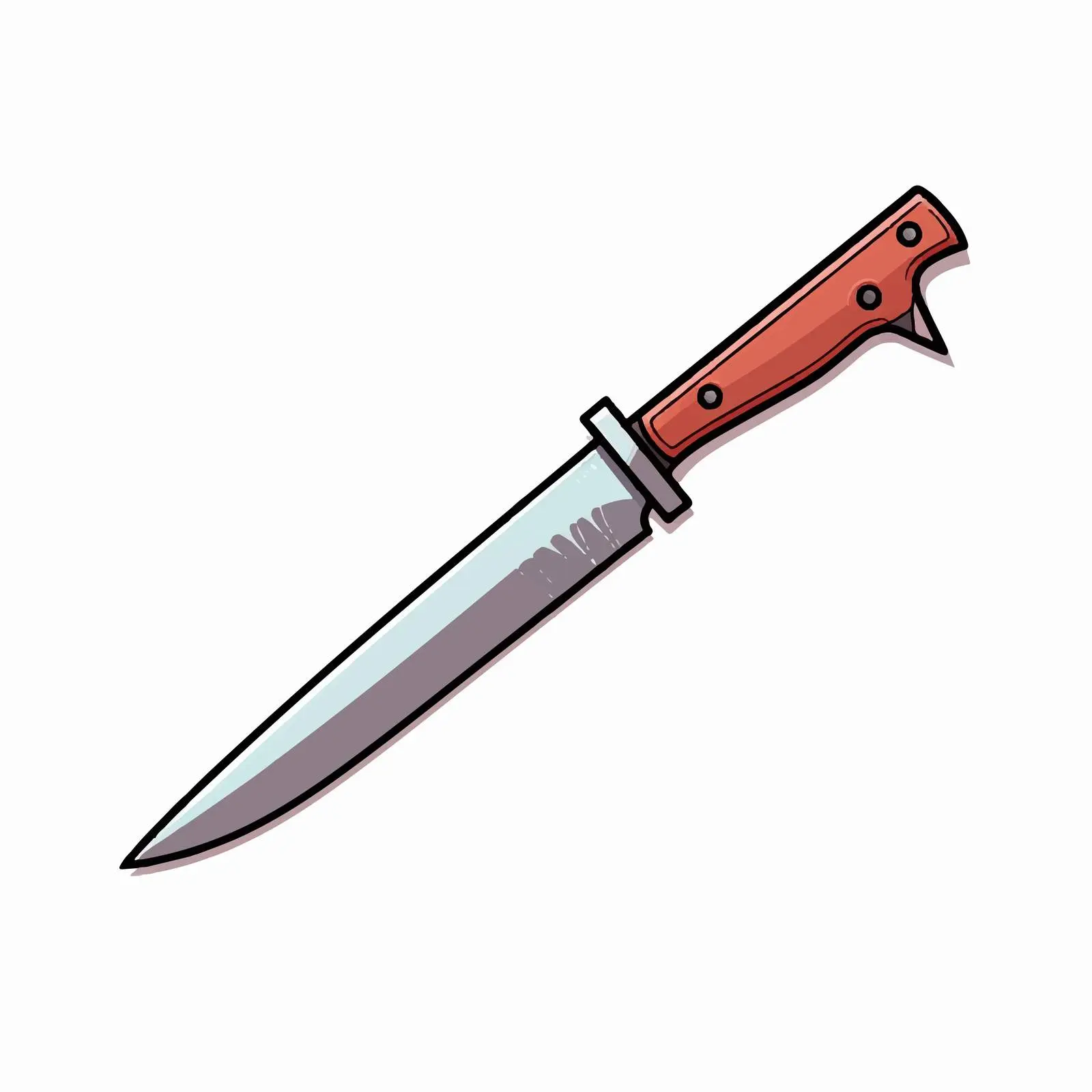 Machete Line Vector Illustration on White Background — free download from Dotvec