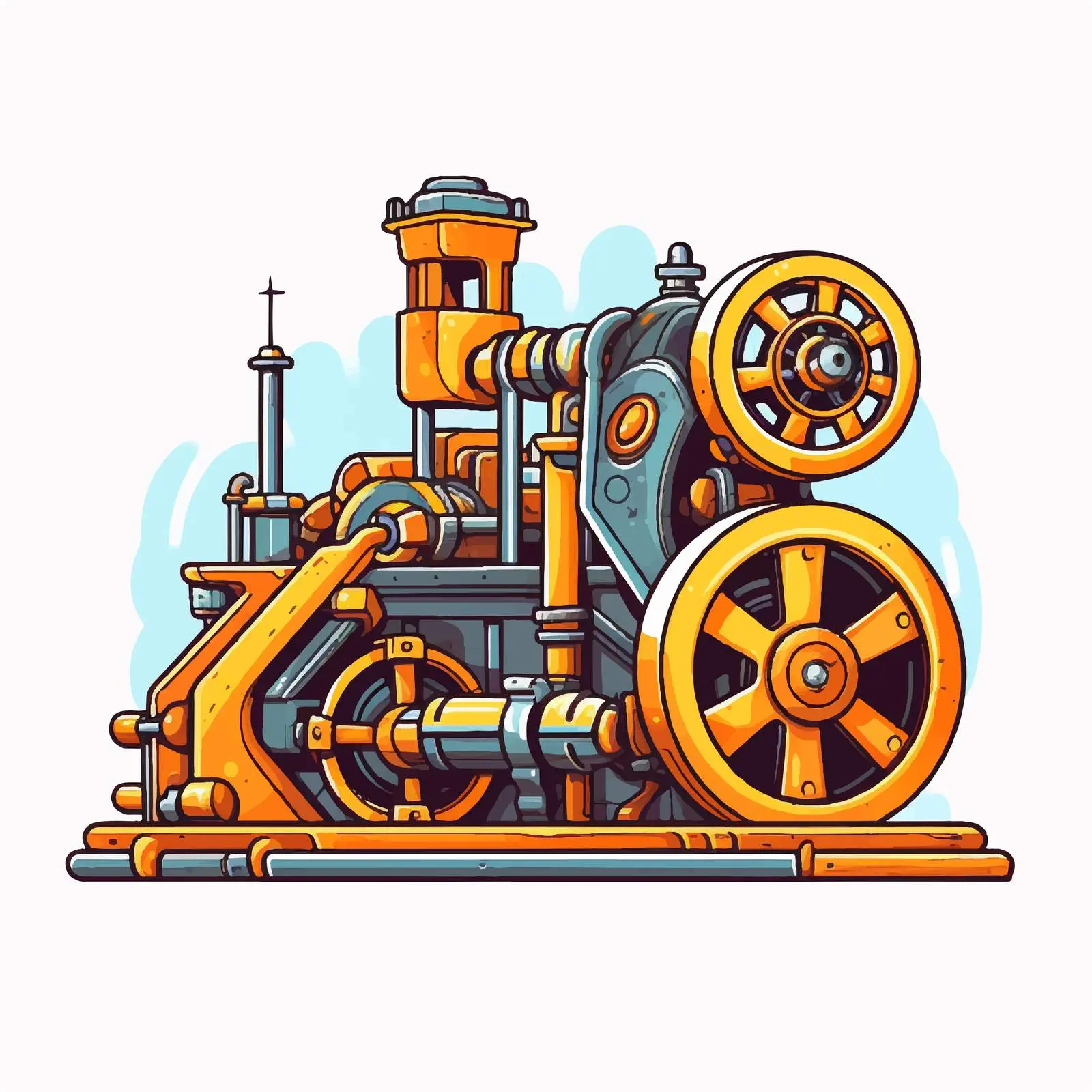 Isolated Cartoon Vector of Construction Machinery – free forklift image from Dotvec