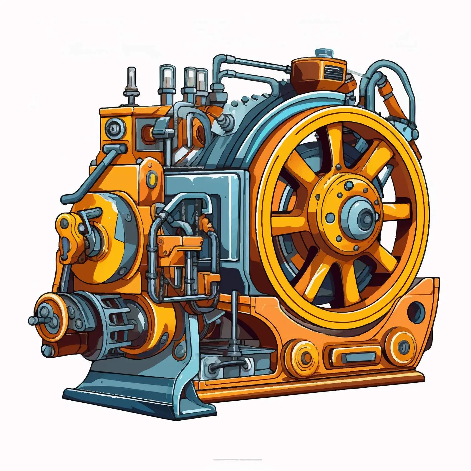 Isolated Cartoon Construction Machinery Vector Design – free 3d design image from Dotvec