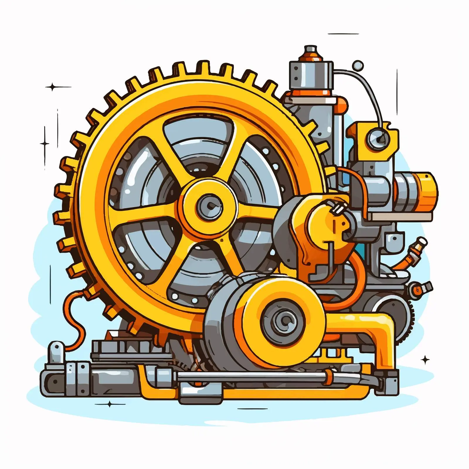 Machinery Construction Design Cartoon Vector Illustration – free empowered image from Dotvec