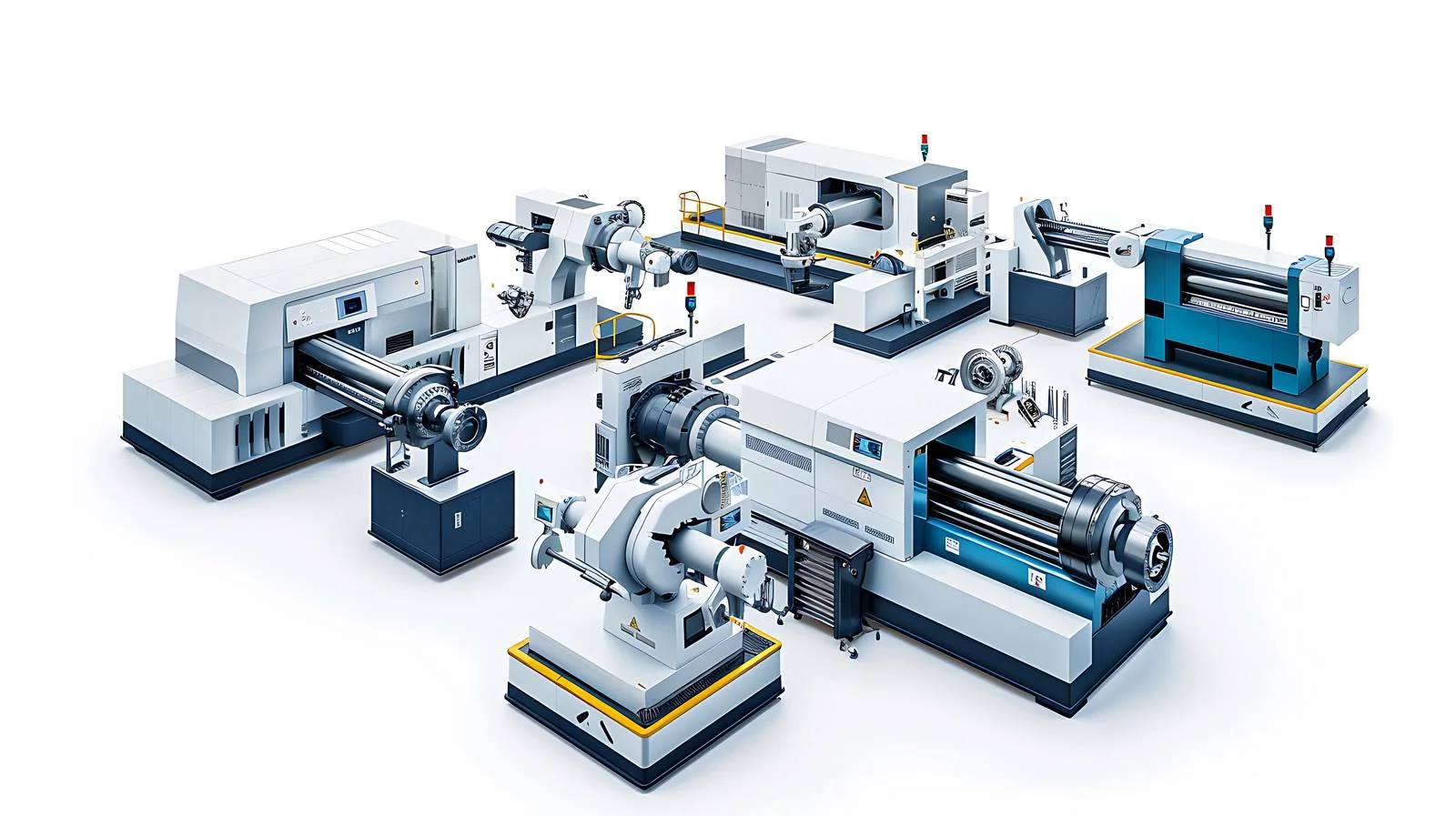 Industrial Machines on Factory Floor — free download from Dotvec