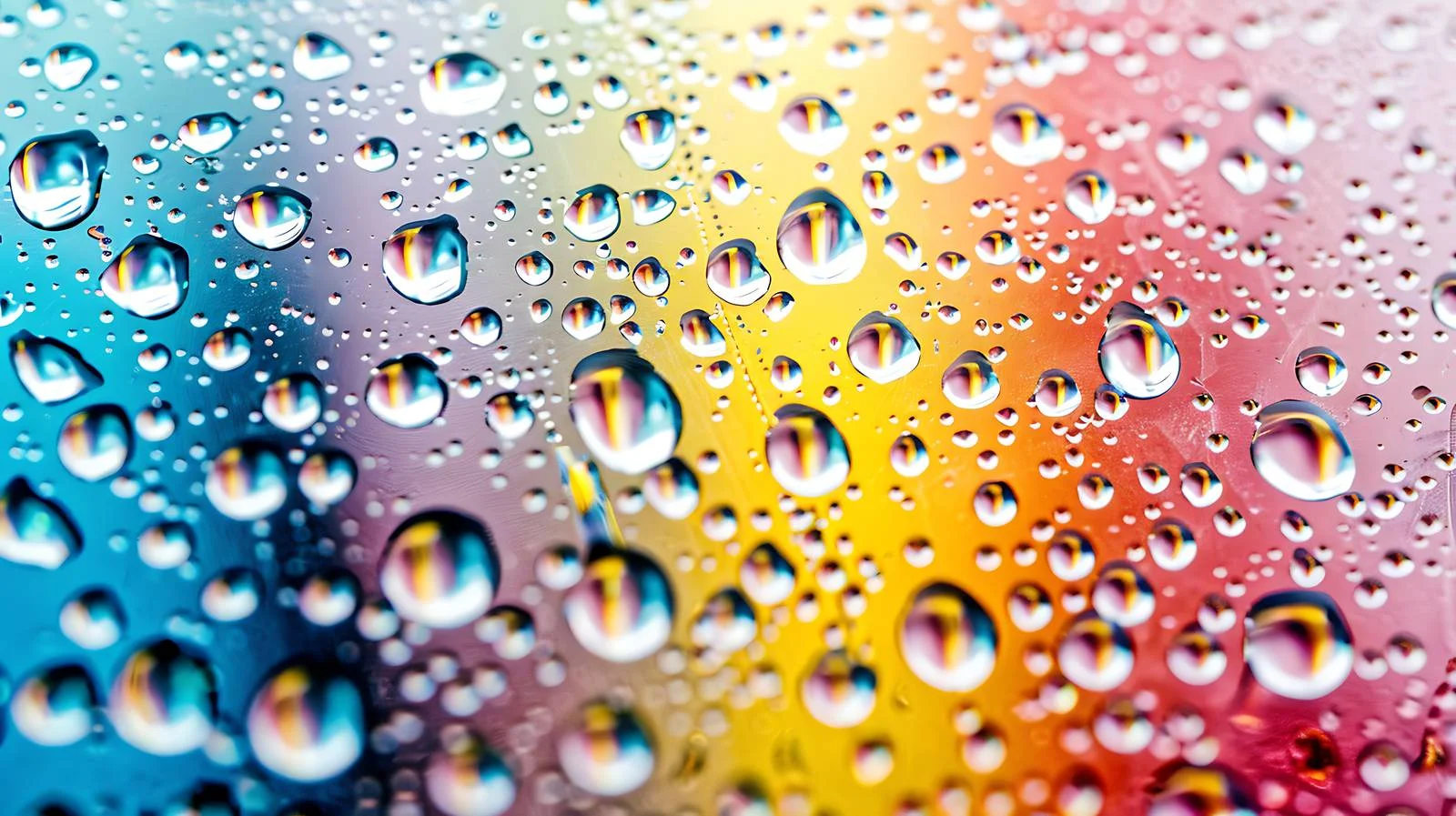 Vibrant Water Drops on Glass Macro — free download from Dotvec