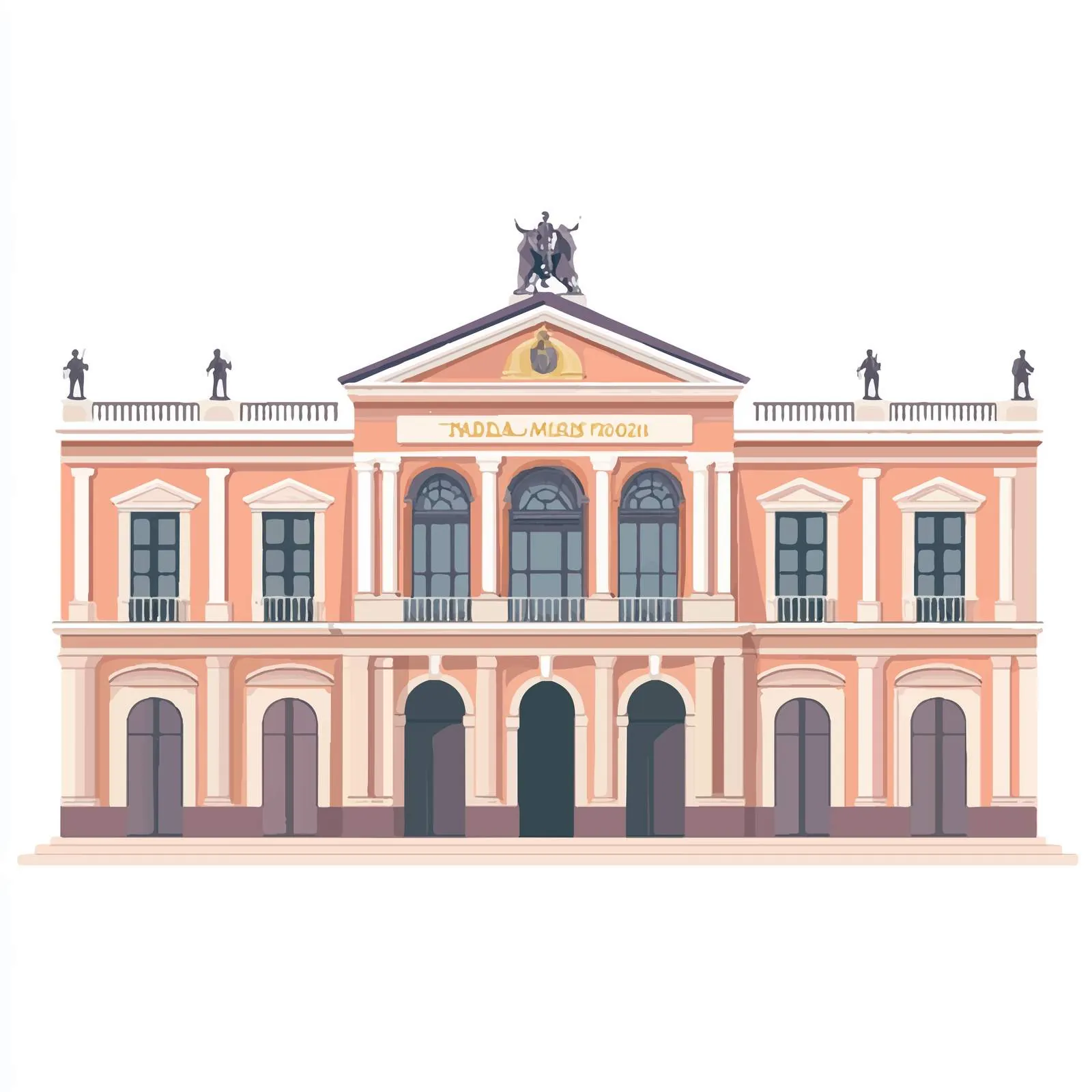 Prado Museum Building in Madrid, Spain – free national landmark image from Dotvec