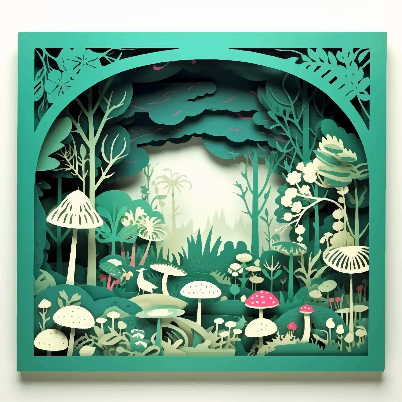 Magic Forest DIY Shadow Box Cut Files — free download from Dotvec