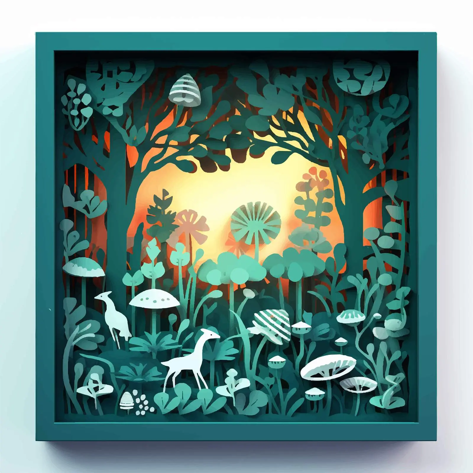 DIY Magic Forest Shadow Box Cut Files — free download from Dotvec