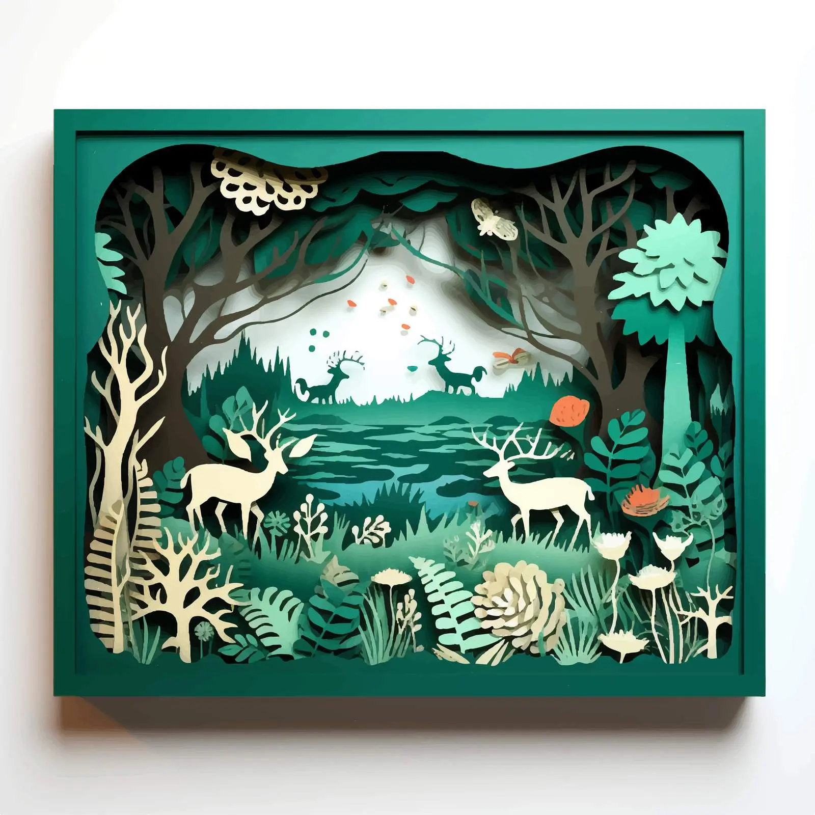 Magic Forest DIY Shadow Box Cut Files — free download from Dotvec