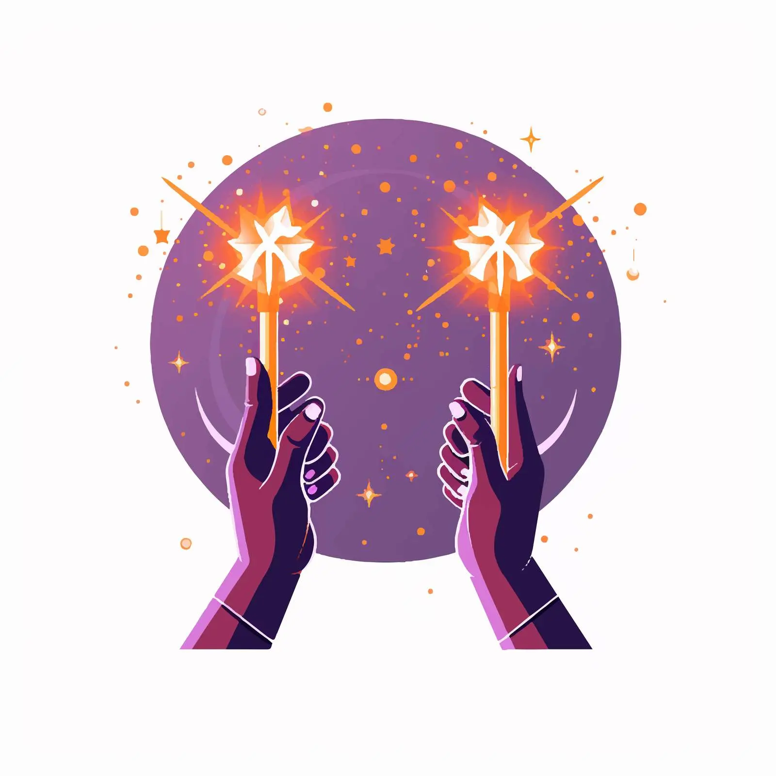 Magic Power and Ability Concept with Wands – free wizard image from Dotvec