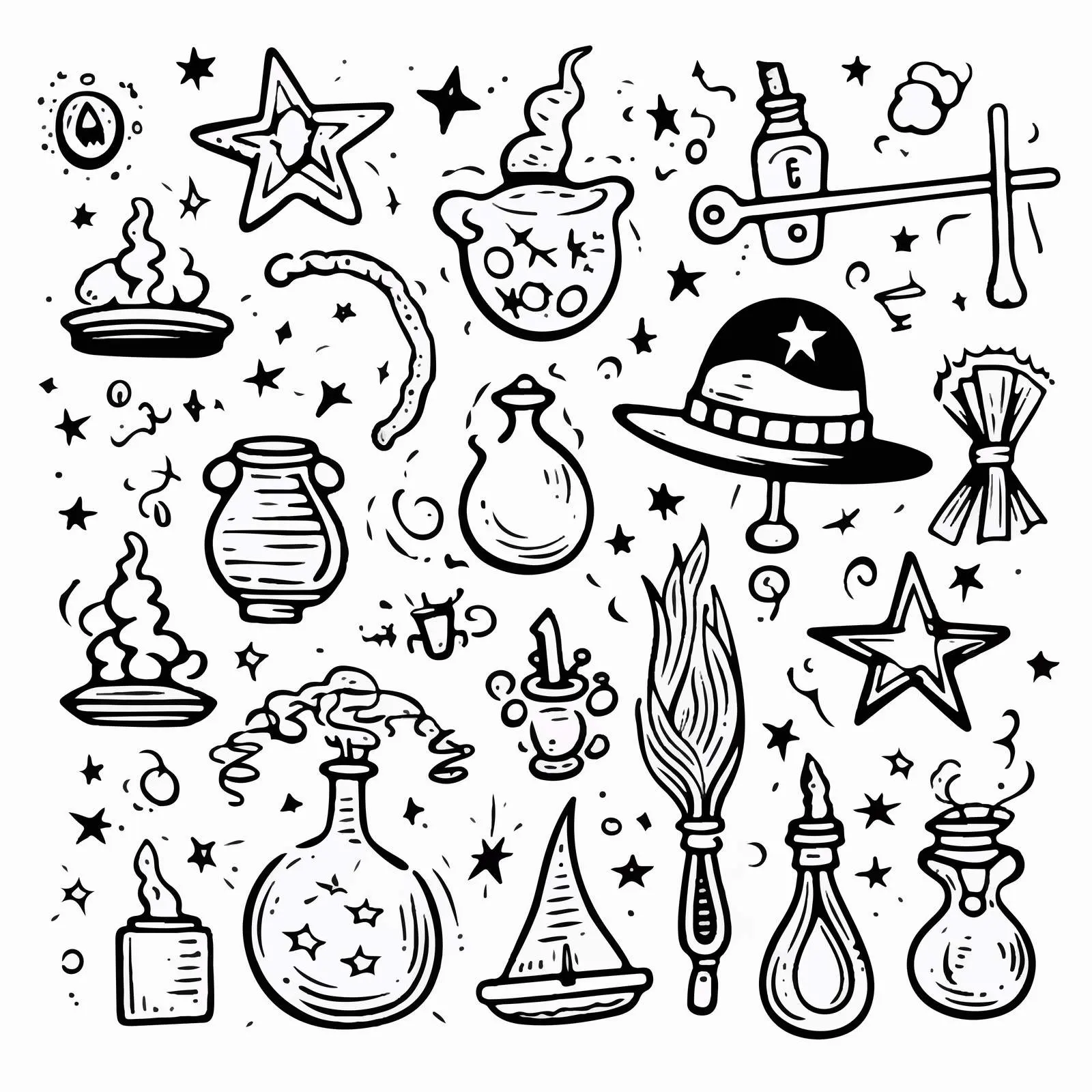 Magical Accessories with Handwritten Inscriptions — free download from Dotvec