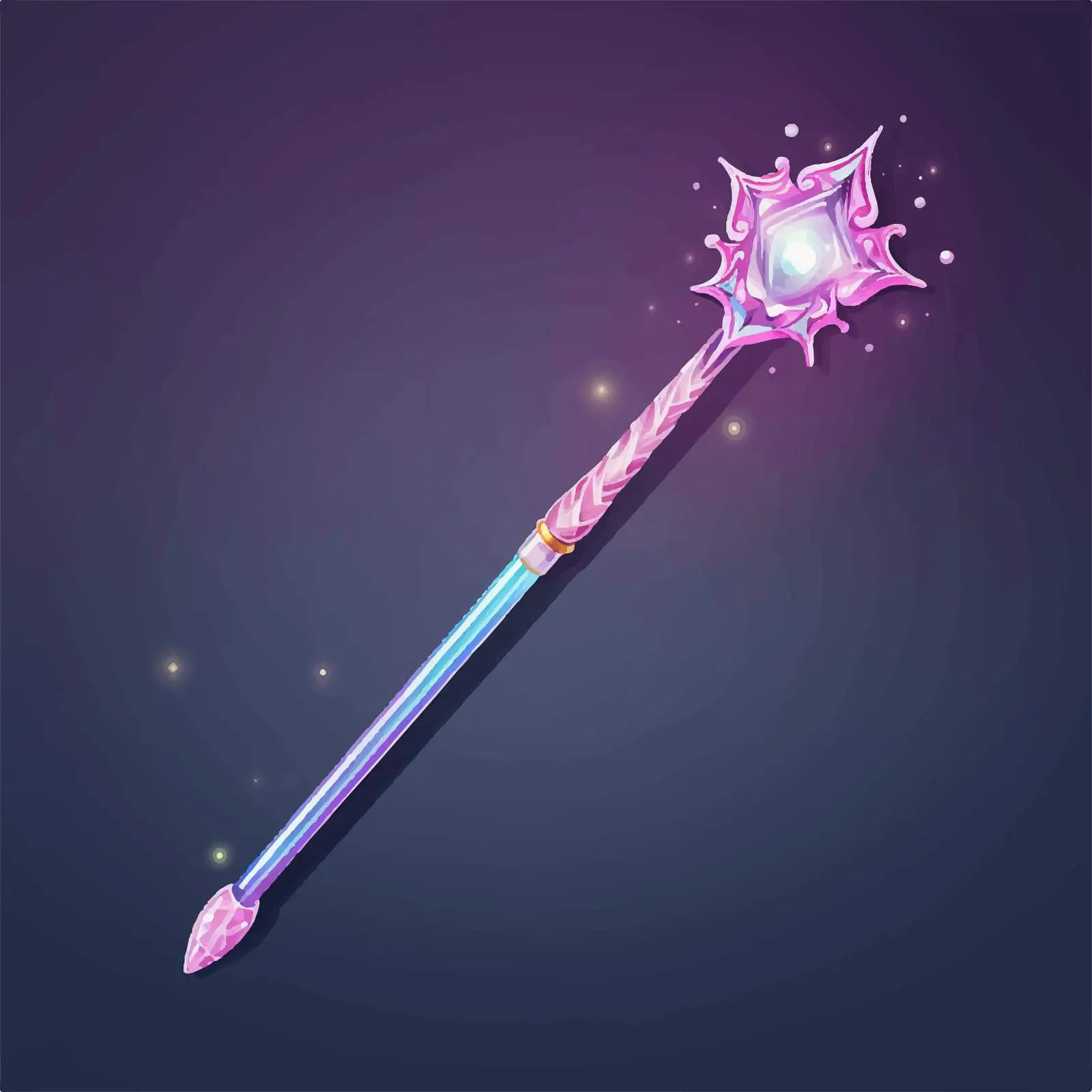 Esoteric Magic Wand with Stars and Occult Symbolism — free download from Dotvec