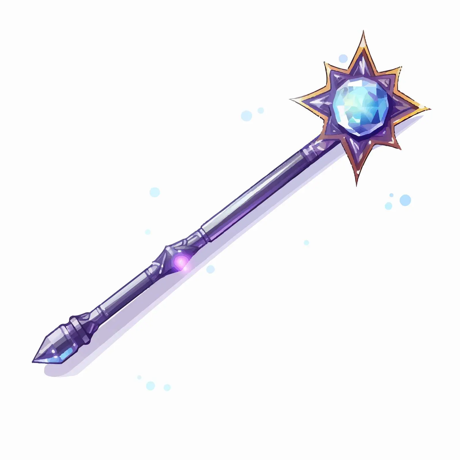 Mysterious Magic Wand with Stars and Esoteric Symbols — free download from Dotvec